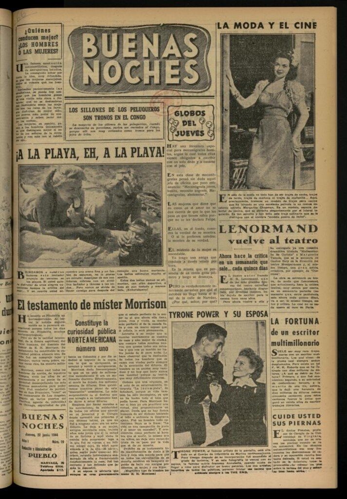 Miniatura de Buenas Noches del 22 de junio de 1944, nº 19