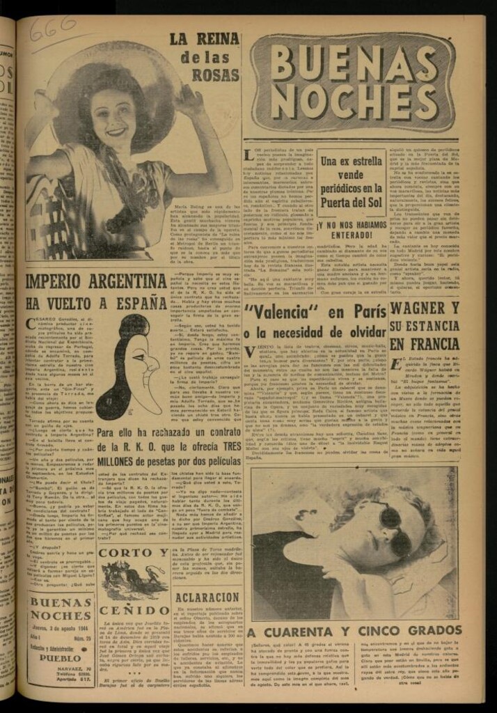 Miniatura de Buenas Noches del 3 de agosto de 1944, nº 25