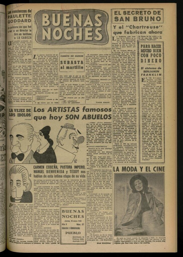 Miniatura de Buenas Noches del 18 de enero de 1945, nº 37