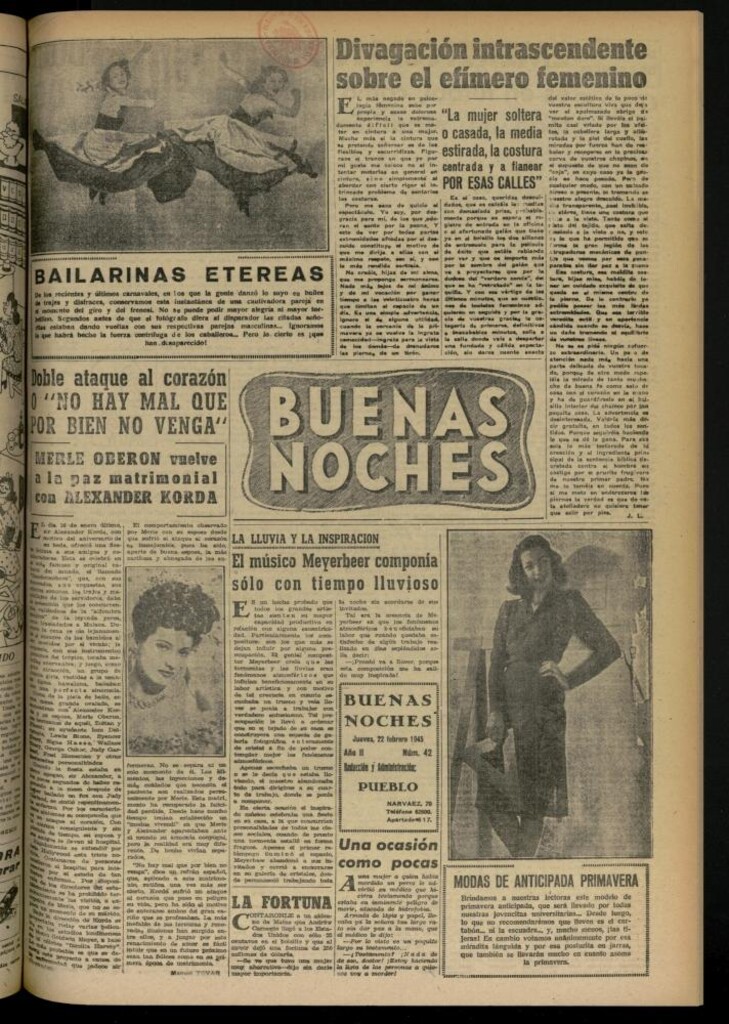 Miniatura de Buenas Noches del 22 de febrero de 1945, nº 42