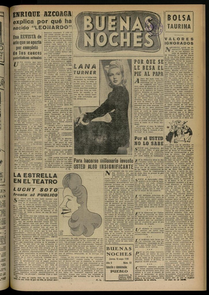 Miniatura de Buenas Noches del 10 de mayo de 1945, nº 51[sic]