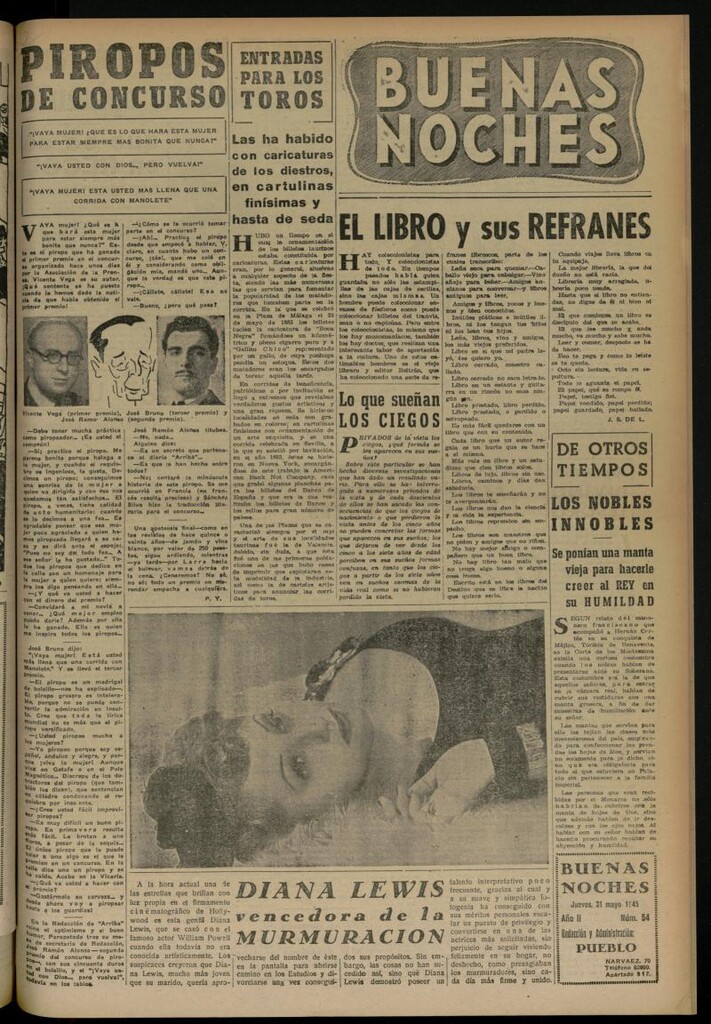 Miniatura de Buenas Noches del 31 de mayo de 1945, nº 54