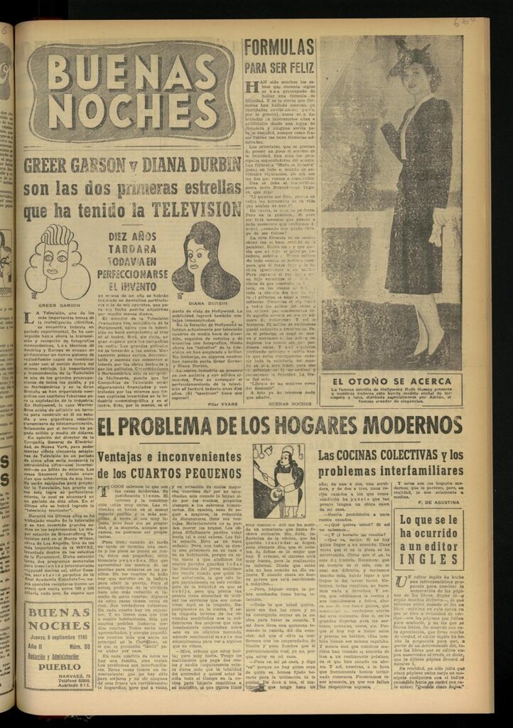 Miniatura de Buenas Noches del 6 de septiembre de 1945, nº 68
