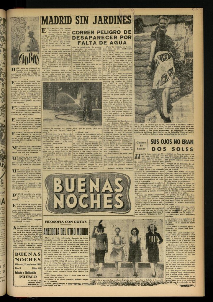 Miniatura de Buenas Noches del 12 de septiembre de 1945, nº 69