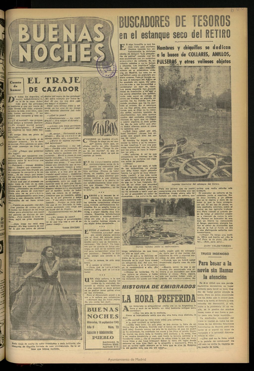 Miniatura de Buenas Noches del 19 de septiembre de 1945, nº 70