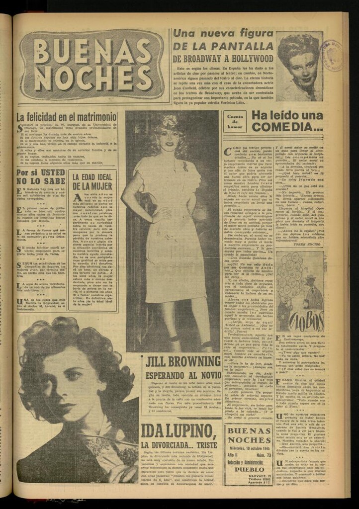 Miniatura de Buenas Noches del 10 de octubre de 1945, nº 73