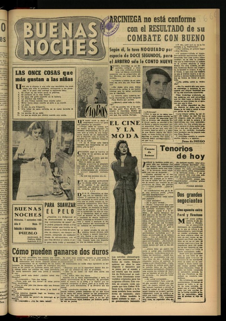 Miniatura de Buenas Noches del 7 de noviembre de 1945, nº 77