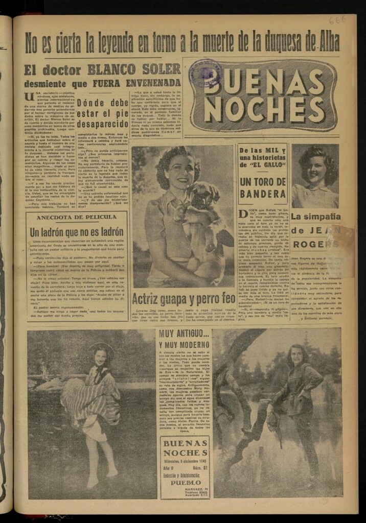 Miniatura de Buenas Noches del 5 de diciembre de 1945, nº 81