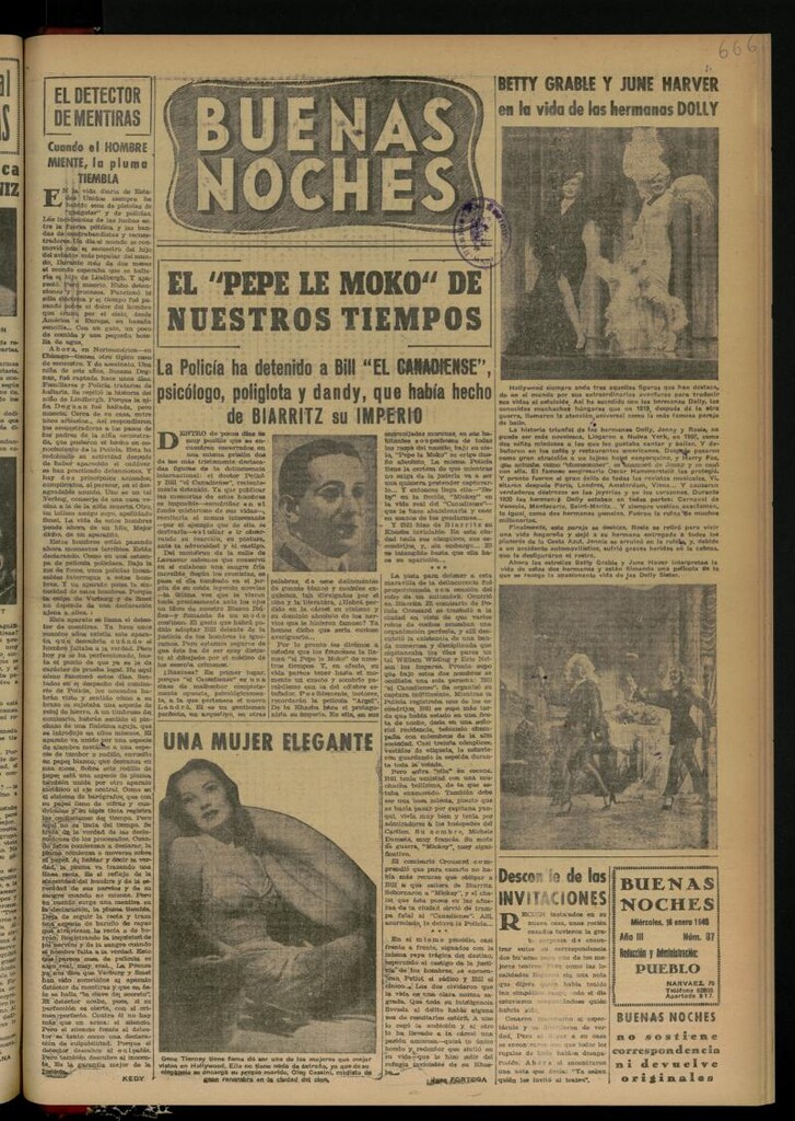 Miniatura de Buenas Noches del 16 de enero de 1946, nº 87