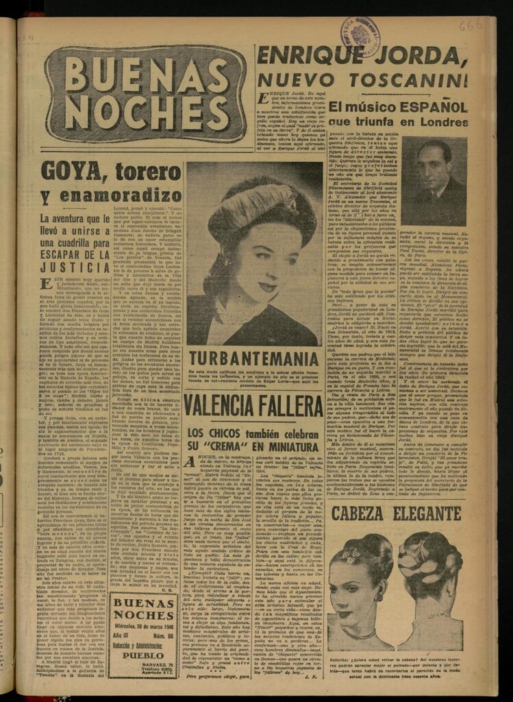 Miniatura de Buenas Noches del 20 de marzo de 1946, nº 96