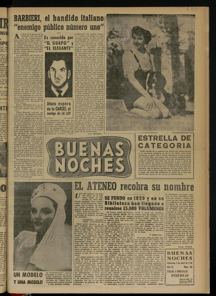 Miniatura de Buenas Noches del 3 de abril de 1946, nº 98