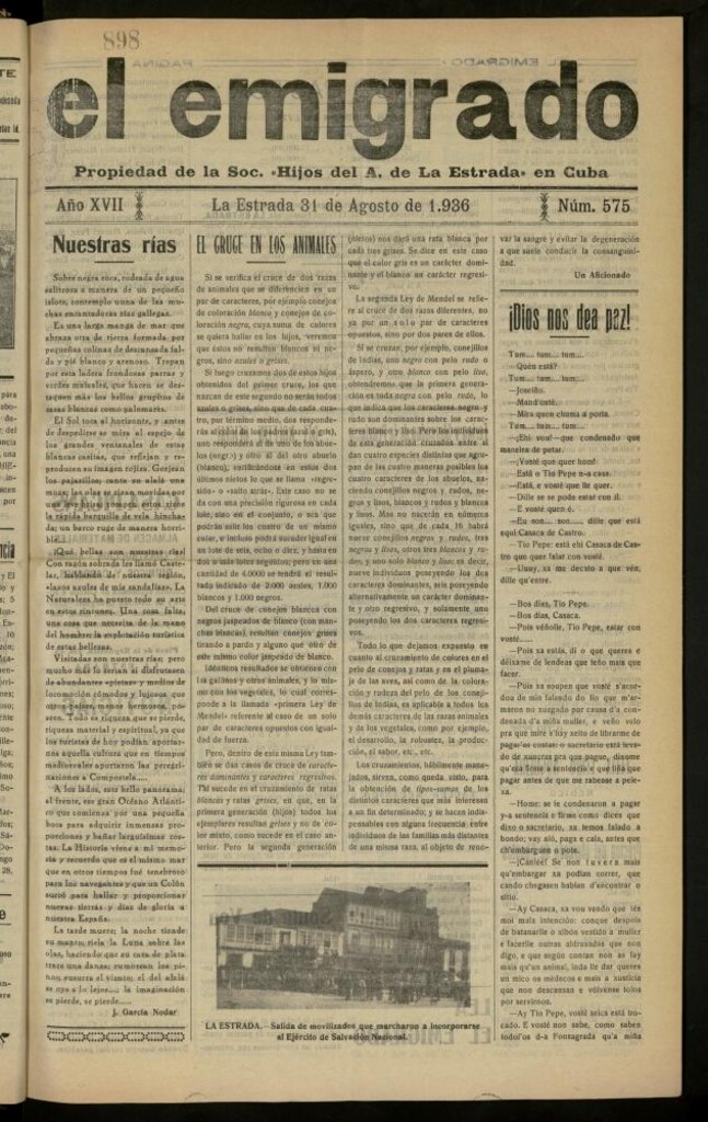Miniatura de El Emigrado del 31 de agosto de 1936, nº 575