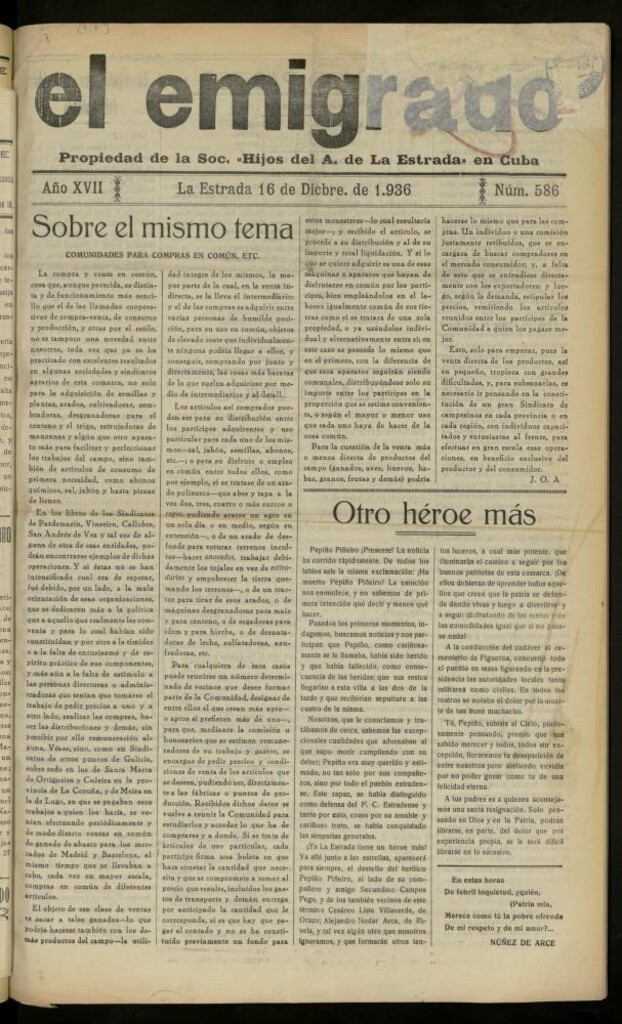 Miniatura de El Emigrado del 16 de diciembre de 1936, nº 586