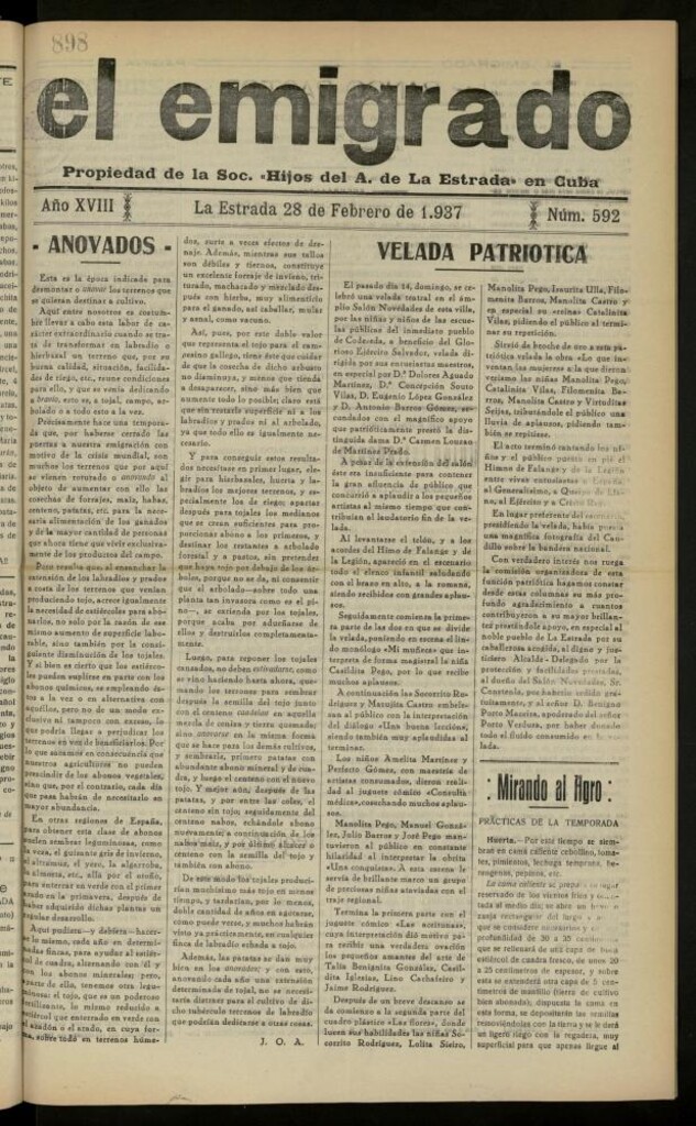 Miniatura de El Emigrado del 28 de febrero de 1937, nº 592