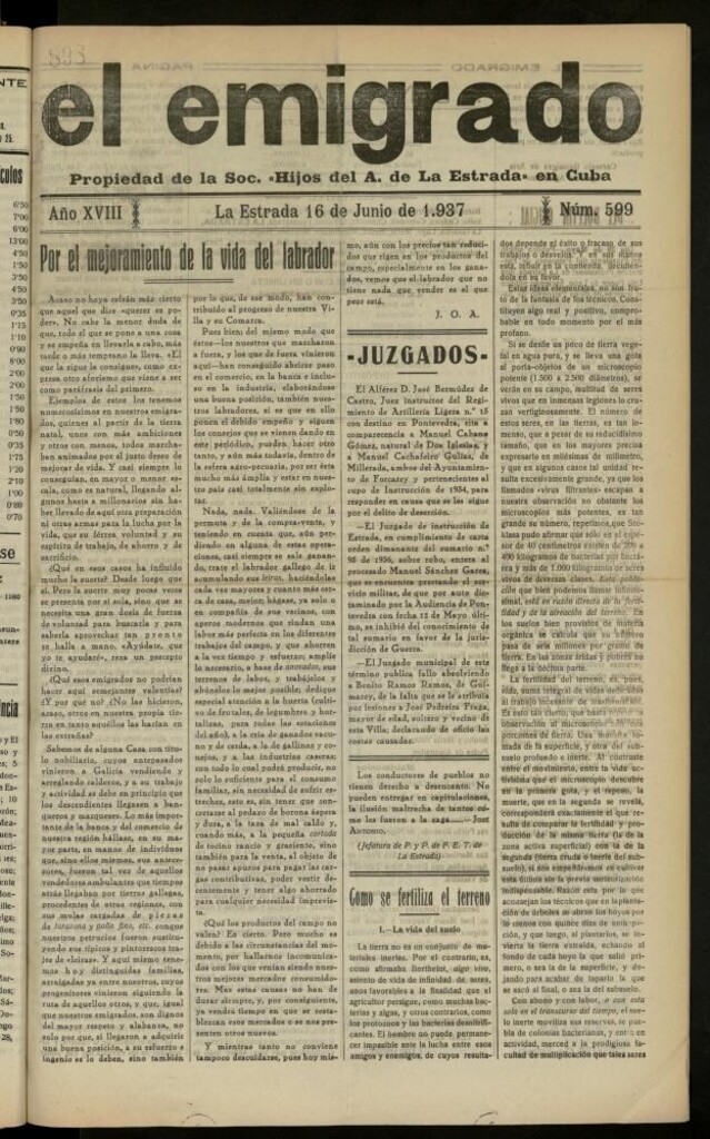 Miniatura de El Emigrado del 16 de junio de 1937, nº 599