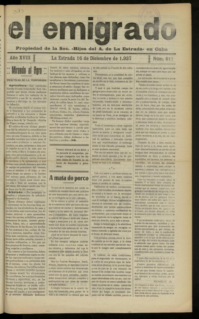 Miniatura de El Emigrado del 16 de diciembre de 1937, nº 611