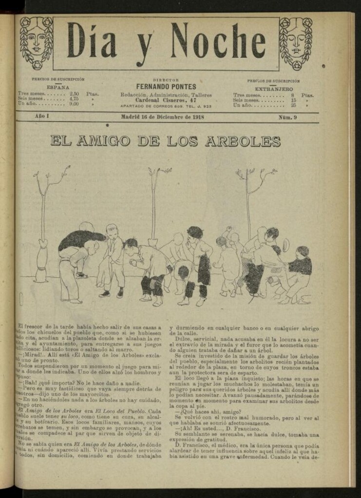 Miniatura de Día y Noche del 16 de diciembre de 1918. Año I, nº 9