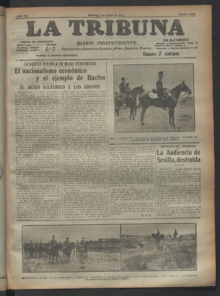 Miniatura de Eco del Magisterio Canario: periódico de instrucción pública del 7 de agosto de 1940, nº 1923