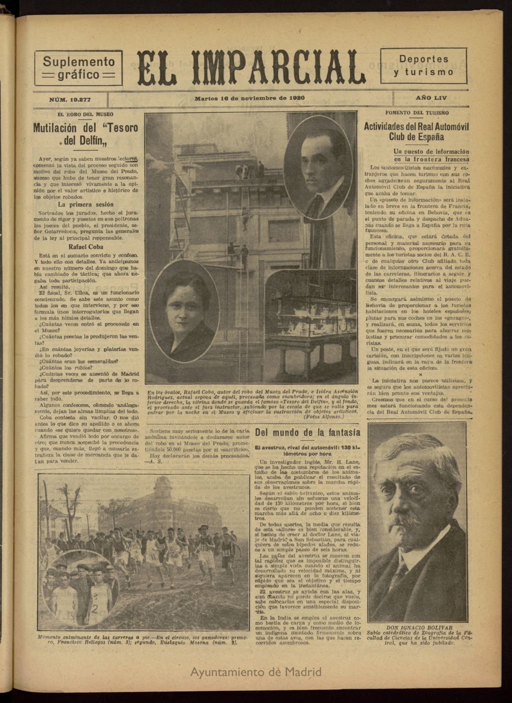 Miniatura de El Imparcial : suplemento gráfico del 16 de noviembre de 1920, nº 19277