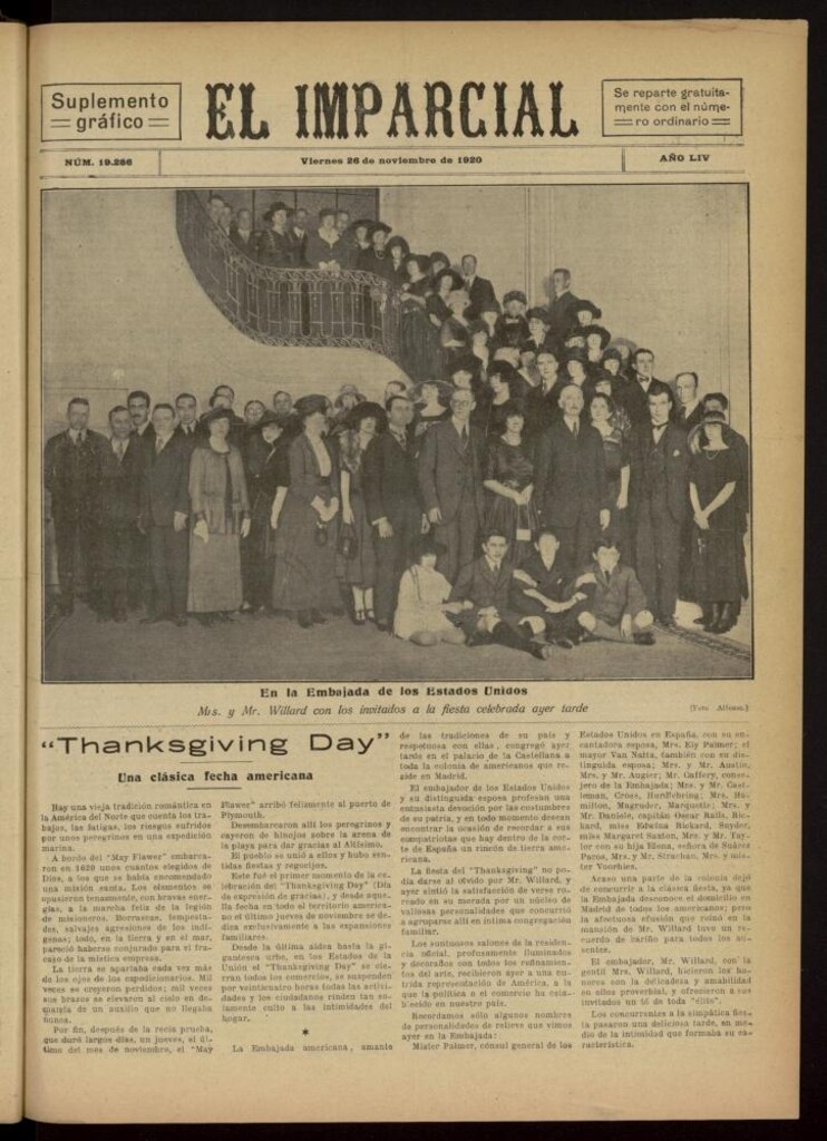 Miniatura de El Imparcial : suplemento gráfico del 26 de noviembre de 1920, nº 19286