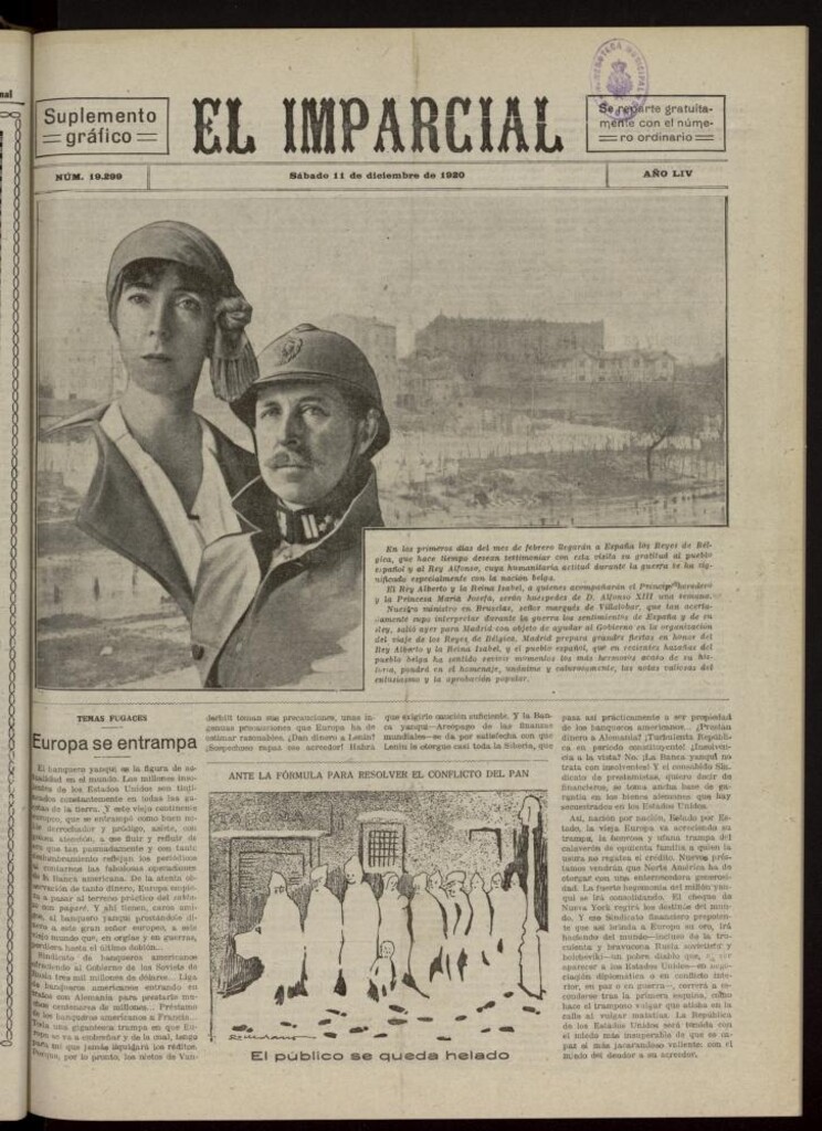 Miniatura de El Imparcial : suplemento gráfico del 11 de diciembre de 1920, nº 19299