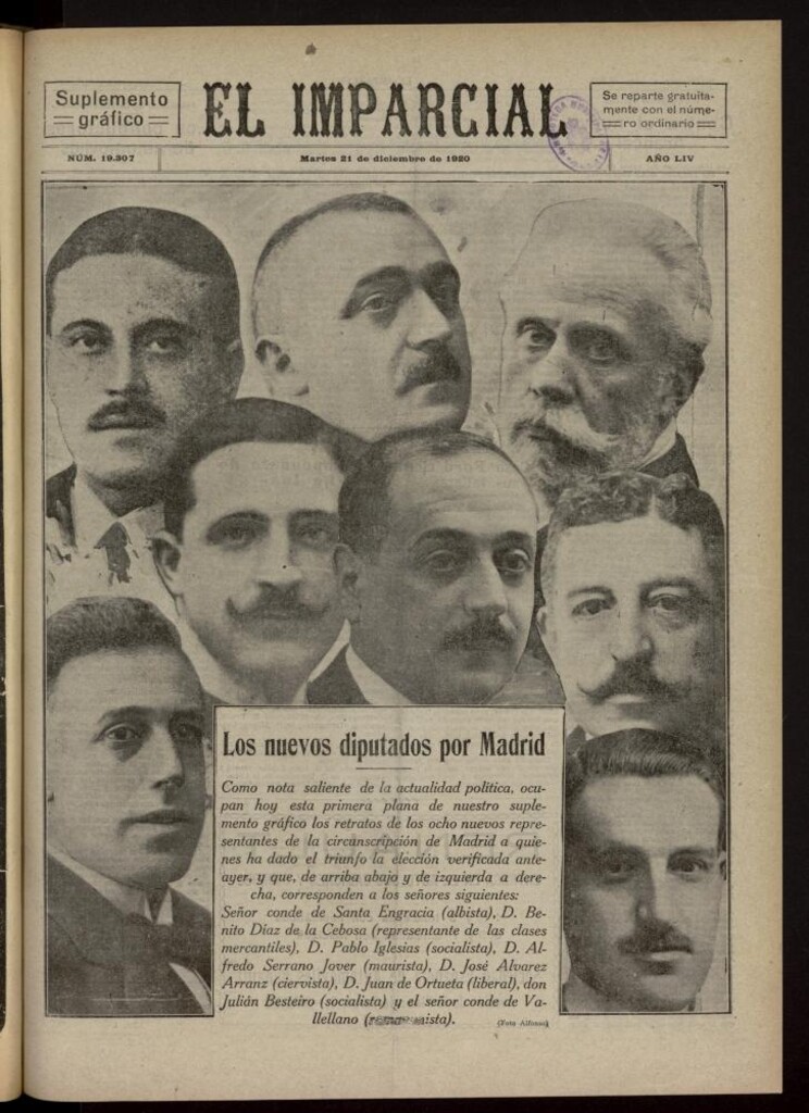 Miniatura de El Imparcial : suplemento gráfico del 21 de diciembre de 1920, nº 19307