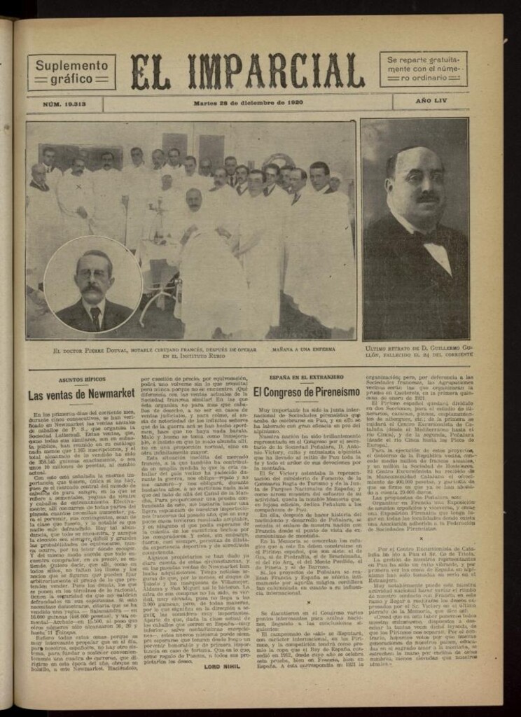 Miniatura de El Imparcial : suplemento gráfico del 28 de diciembre de 1920, nº 19313