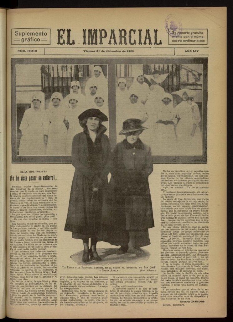 Miniatura de El Imparcial : suplemento gráfico del 31 de diciembre de 1920, nº 19316