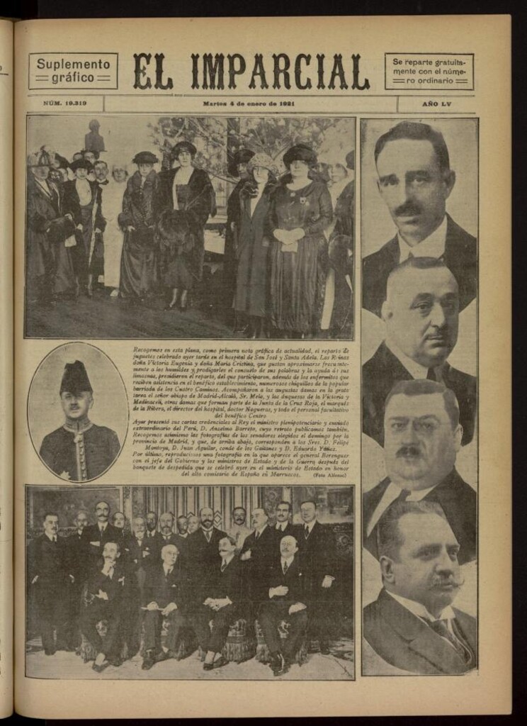 Miniatura de El Imparcial : suplemento gráfico del 4 de enero de 1921, nº 19319