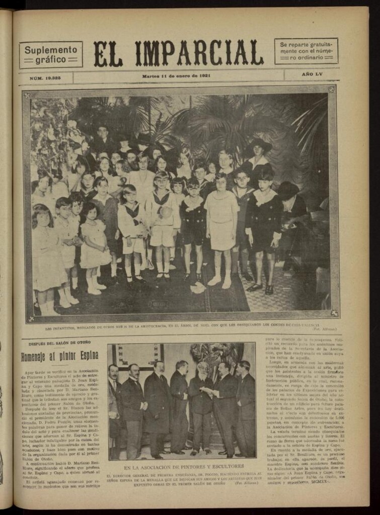 Miniatura de El Imparcial : suplemento gráfico del 11 de enero de 1921, nº 19325