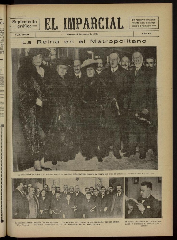 Miniatura de El Imparcial : suplemento gráfico del 18 de enero de 1921, nº 19331