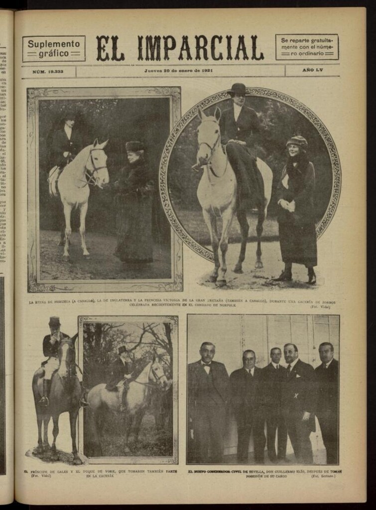 Miniatura de El Imparcial : suplemento gráfico del 20 de enero de 1921, nº 19333