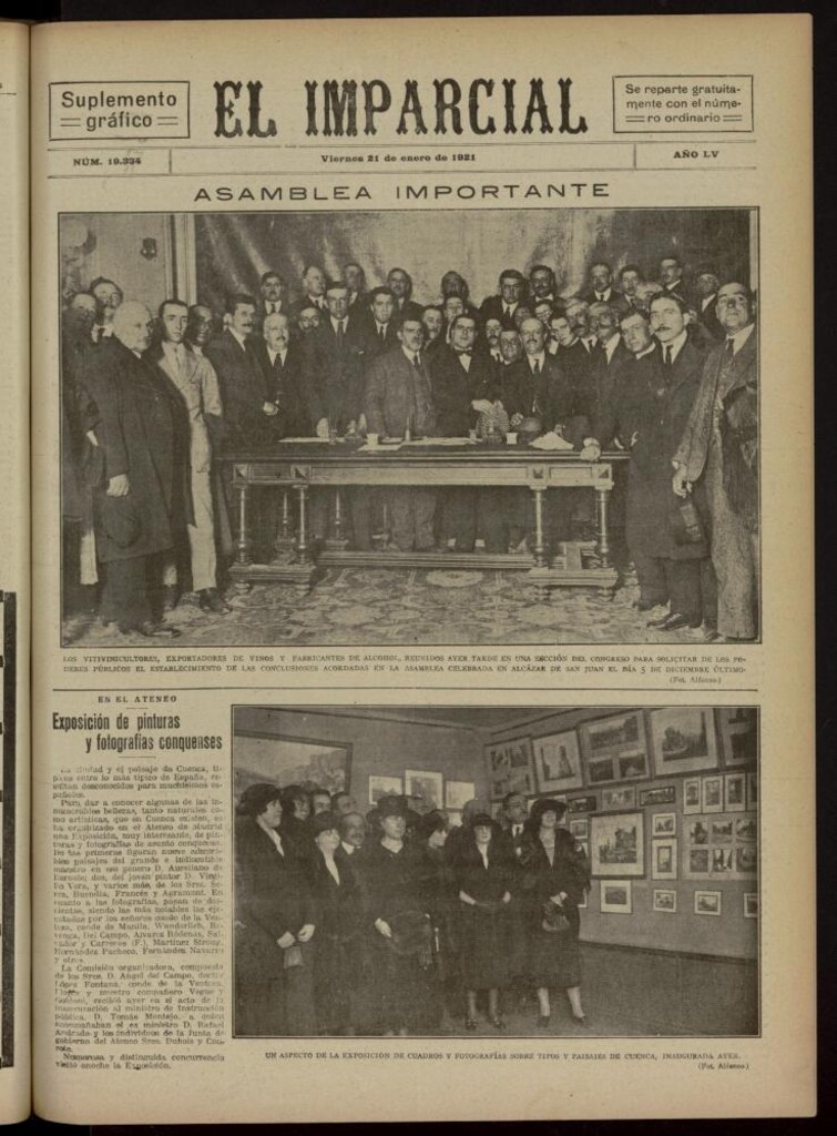 Miniatura de El Imparcial : suplemento gráfico del 21 de enero de 1921, nº 19334