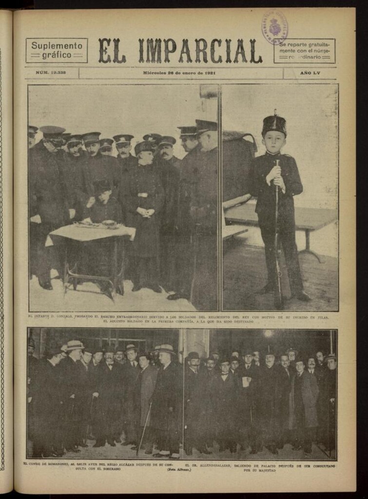 Miniatura de El Imparcial : suplemento gráfico del 26 de enero de 1921, nº 19338