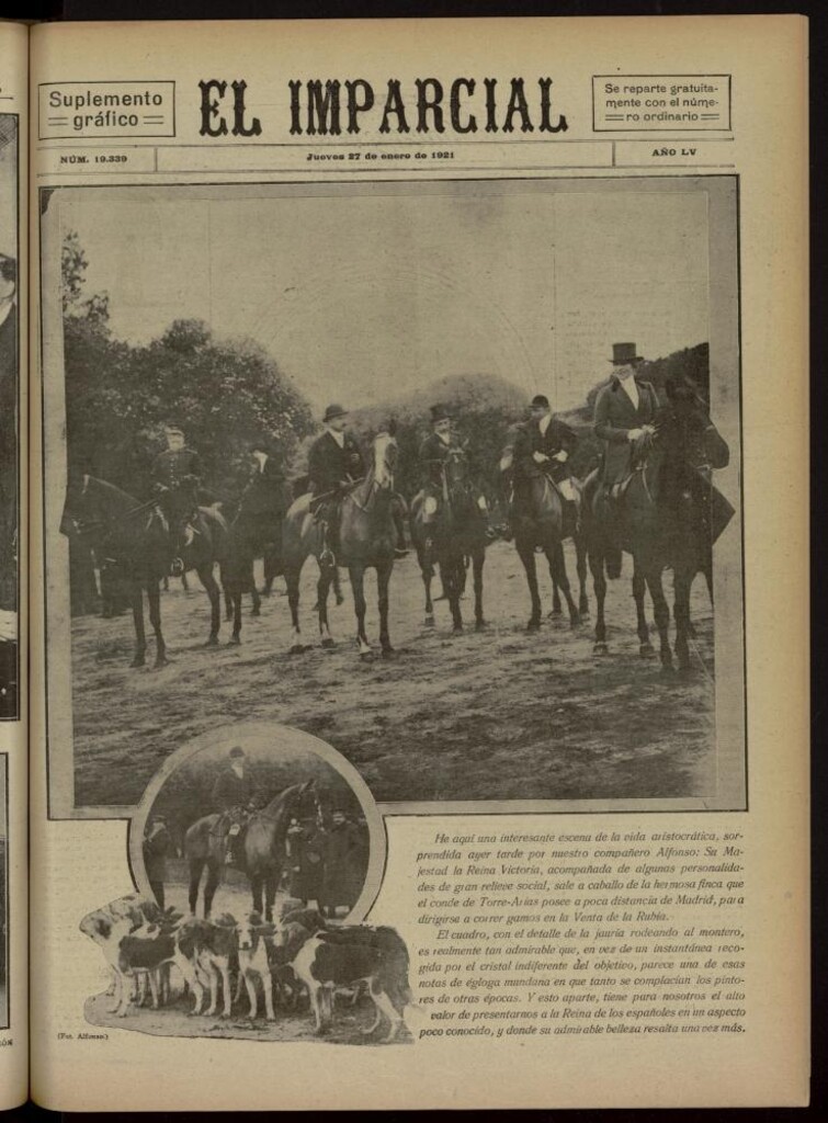 Miniatura de El Imparcial : suplemento gráfico del 27 de enero de 1921, nº 19339