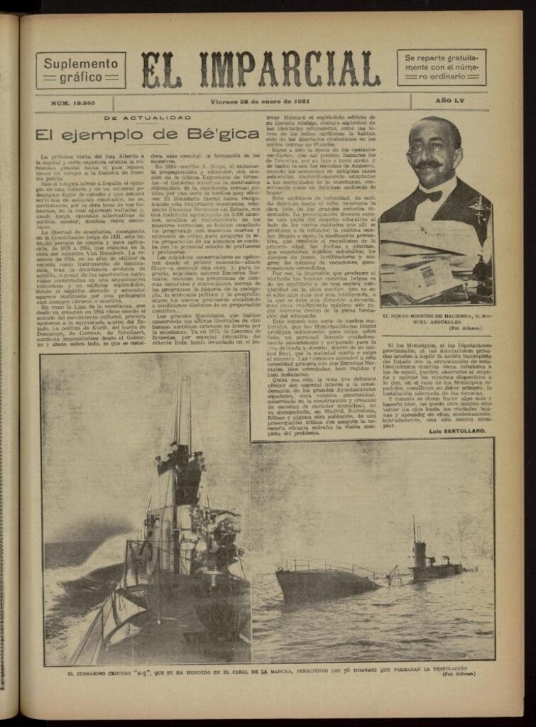 Miniatura de El Imparcial : suplemento gráfico del 28 de enero de 1921, nº 19340