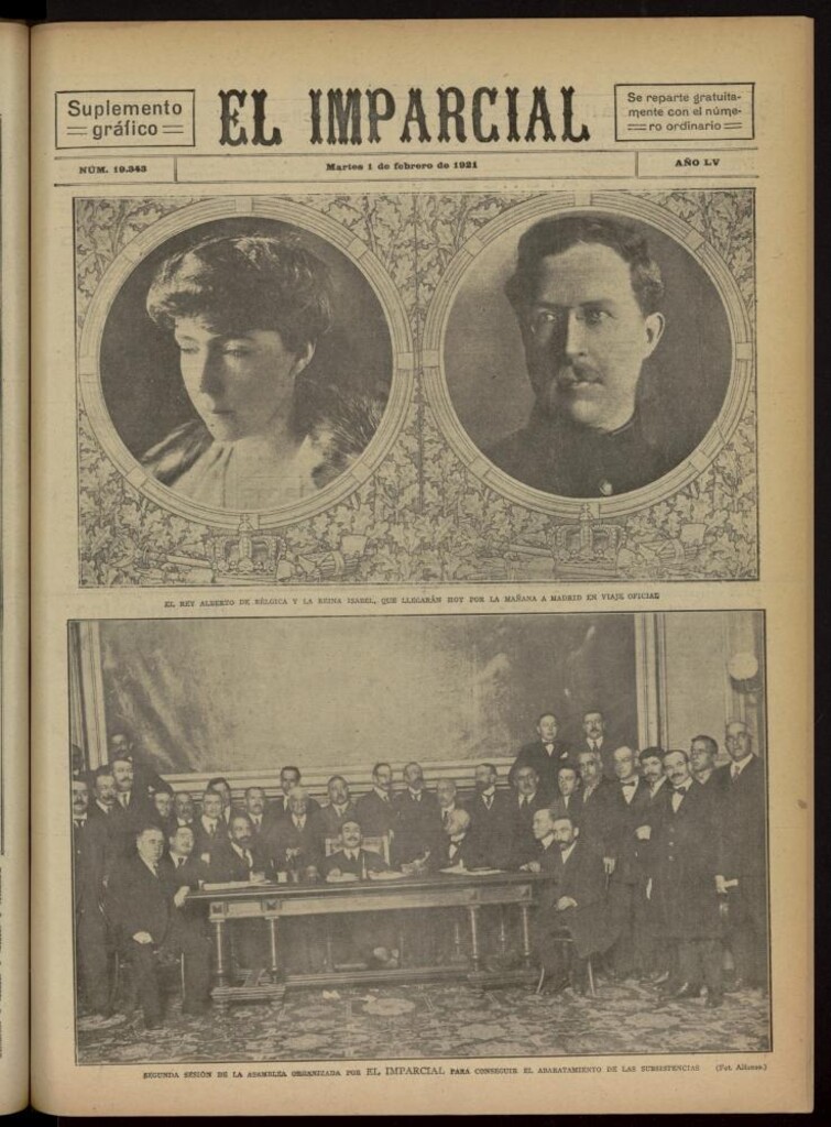 Miniatura de El Imparcial : suplemento gráfico del 1 de febrero de 1921, nº 19343