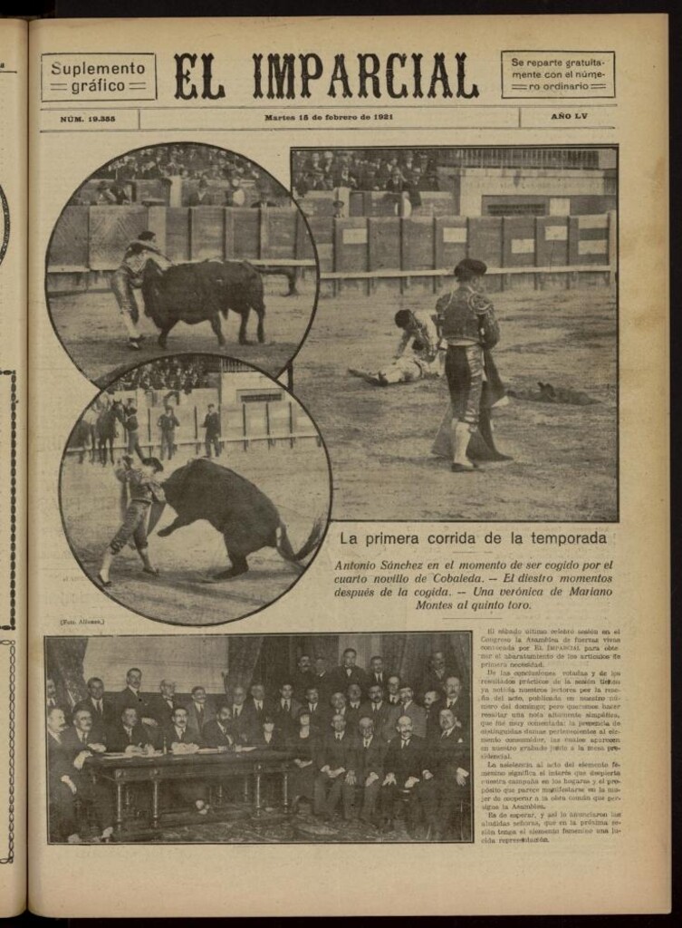 Miniatura de El Imparcial : suplemento gráfico del 15 de febrero de 1921, nº 19355