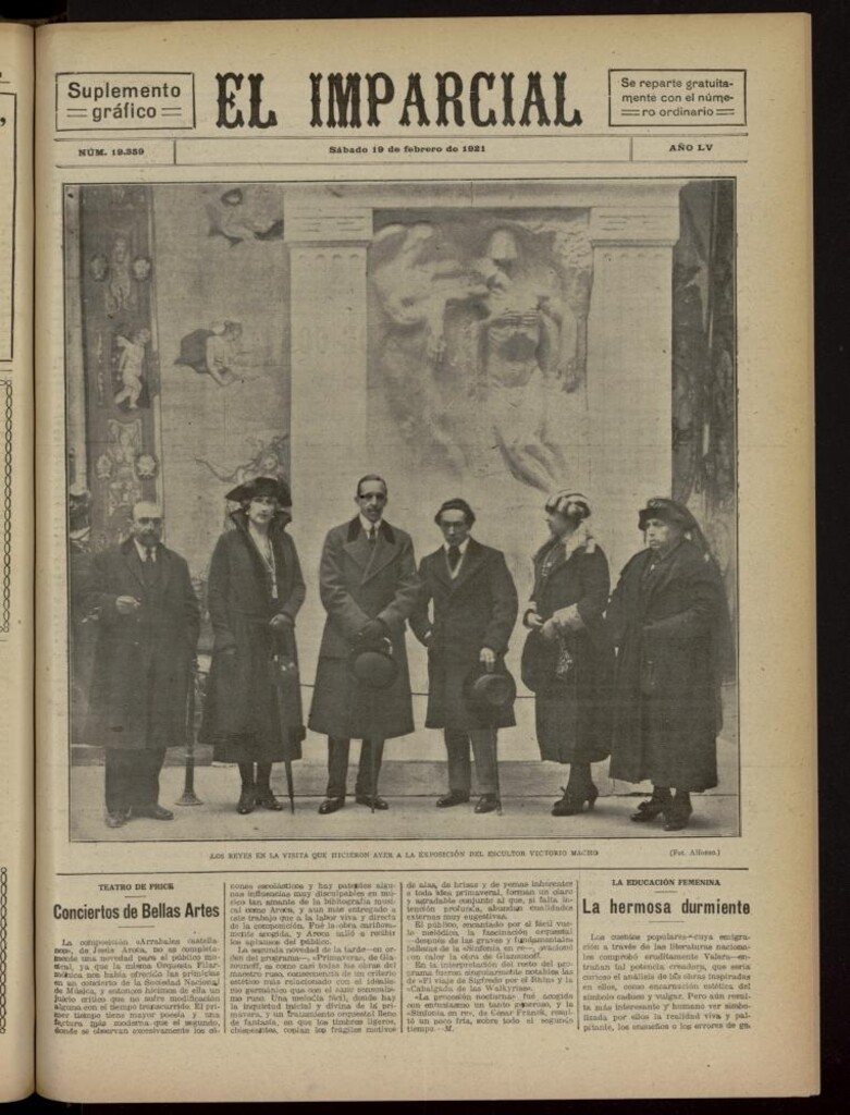 Miniatura de El Imparcial : suplemento gráfico del 19 de febrero de 1921, nº 19359