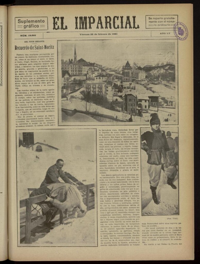 Miniatura de El Imparcial : suplemento gráfico del 25 de febrero de 1921, nº 19364