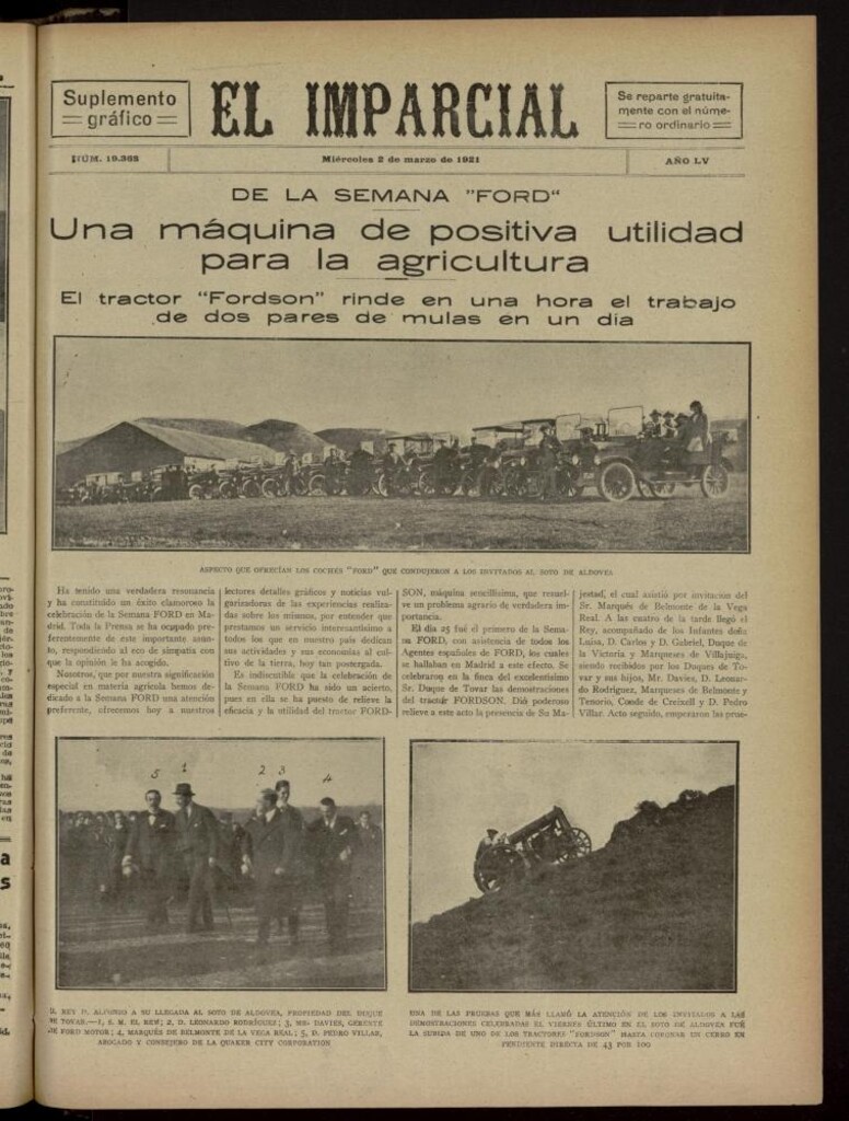Miniatura de El Imparcial : suplemento gráfico del 2 de marzo de 1921, nº 19368
