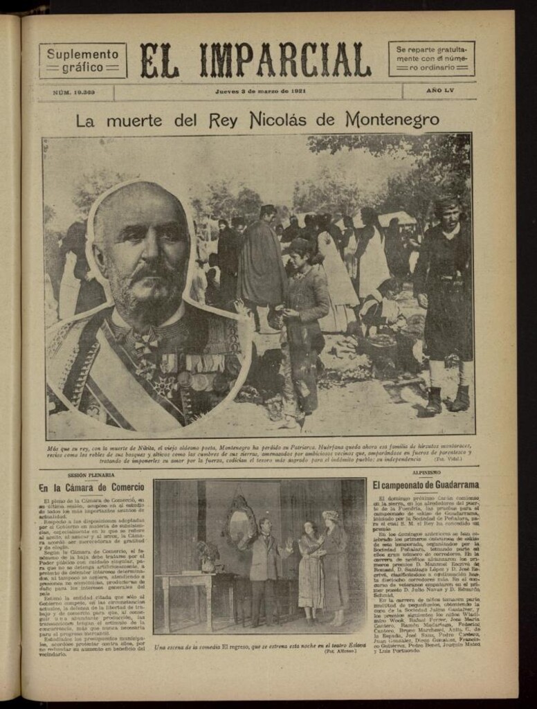 Miniatura de El Imparcial : suplemento gráfico del 3 de marzo de 1921, nº 19369