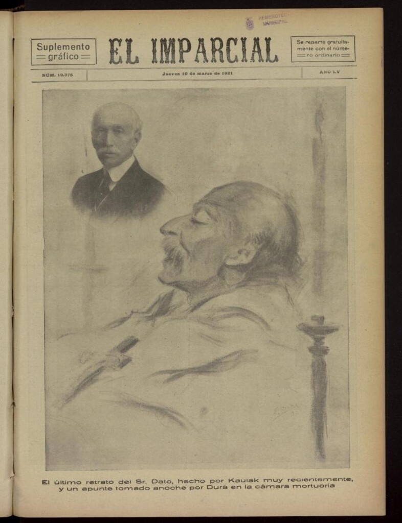 Miniatura de El Imparcial : suplemento gráfico del 10 de marzo de 1921, nº 19375