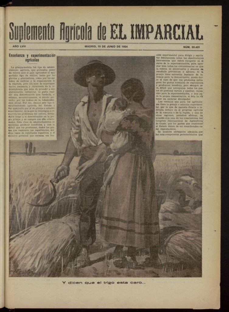 Miniatura de El Imparcial : suplemento agrícola del 19 de junio de 1924, nº 20401