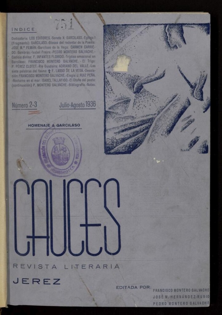 Miniatura de Cauces : revista literaria de julio-agosto de 1936, nº 2 y nº 3