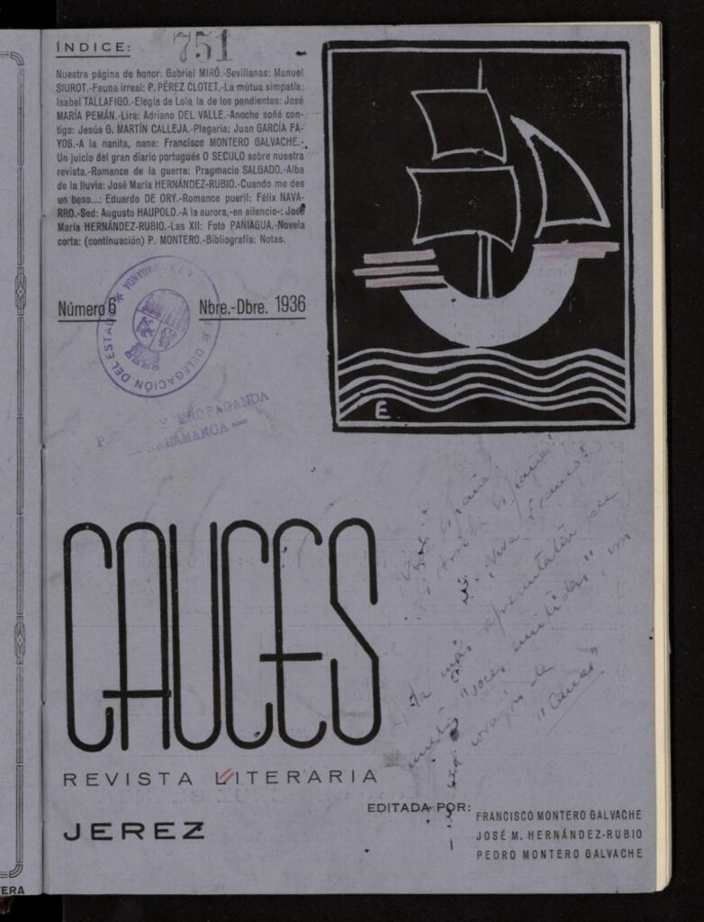 Miniatura de Cauces : revista literaria de noviembre-diciembre de 1936,  nº 6