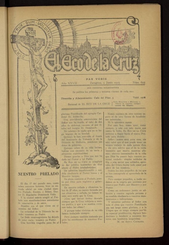 Miniatura de El Eco de la Cruz del 5 de junio de 1925, nº 627
