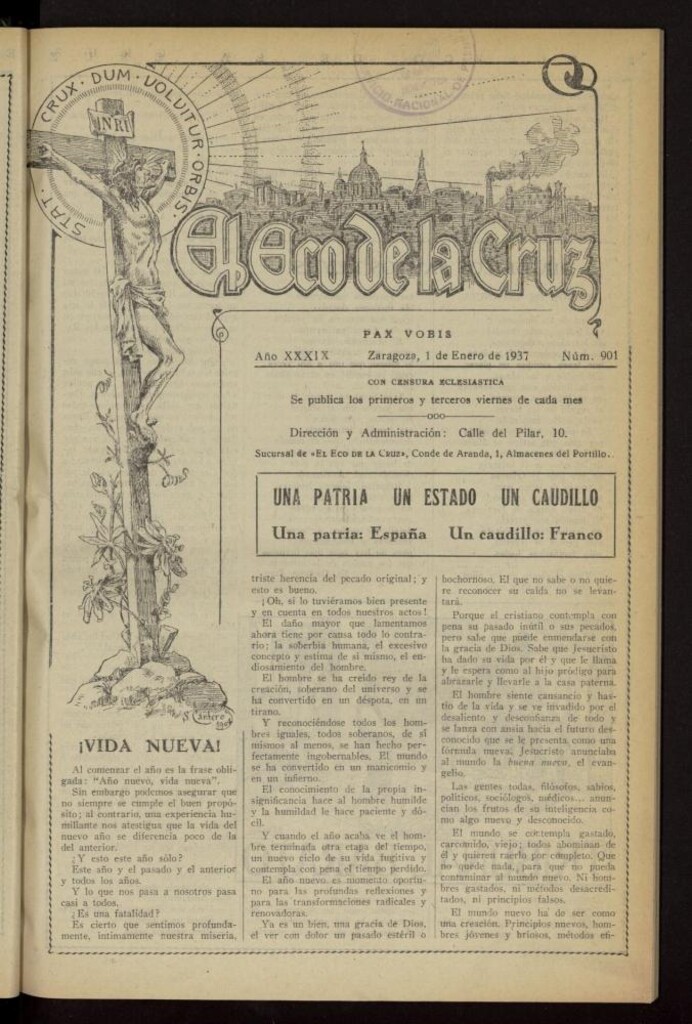 Miniatura de El Eco de la Cruz del 1 de enero de 1937, nº 901