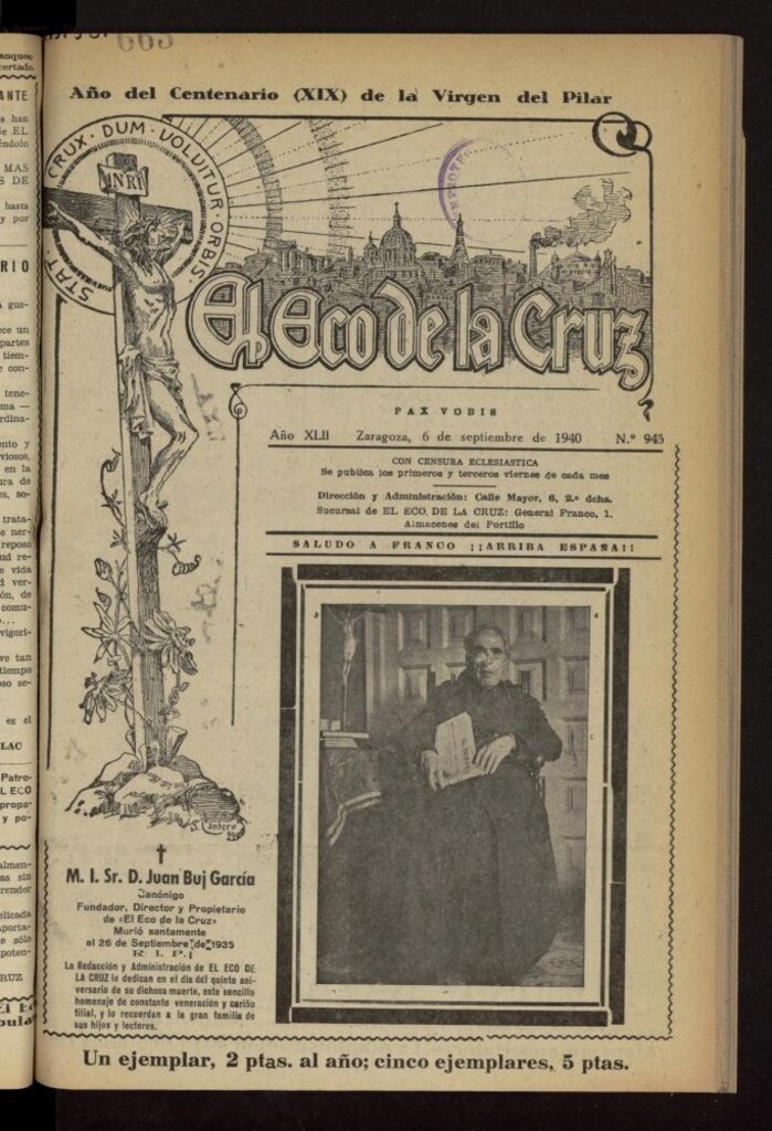 Miniatura de El Eco de la Cruz del 6 de septiembre de 1940, nº 945