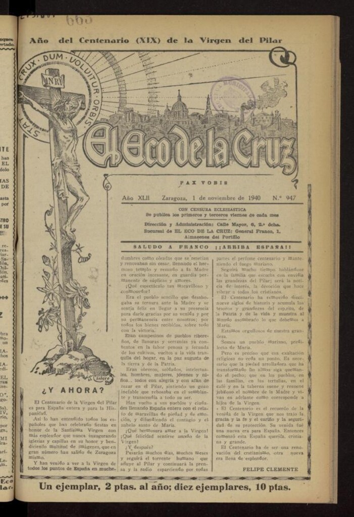 Miniatura de El Eco de la Cruz del 1 de noviembre de 1940, nº 947